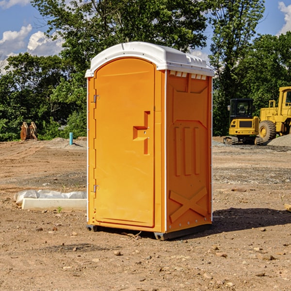 how often are the portable restrooms cleaned and serviced during a rental period in Vermilion IL